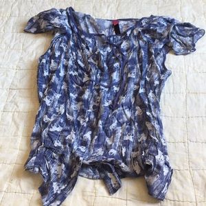 Pure energy flows cap sleeve top rayon